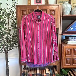 GAP Men's Striped Button Down Shirt